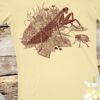 Women's Praying Mantis Tshirt with beautiful, ornate design work