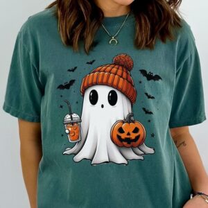 Halloween Ghost Comfort Colors Shirt, Cute Ghost Shirt, Womens Halloween Shirt, Cute Fall Shirt, Spooky Season Shirt, Gift For Halloween