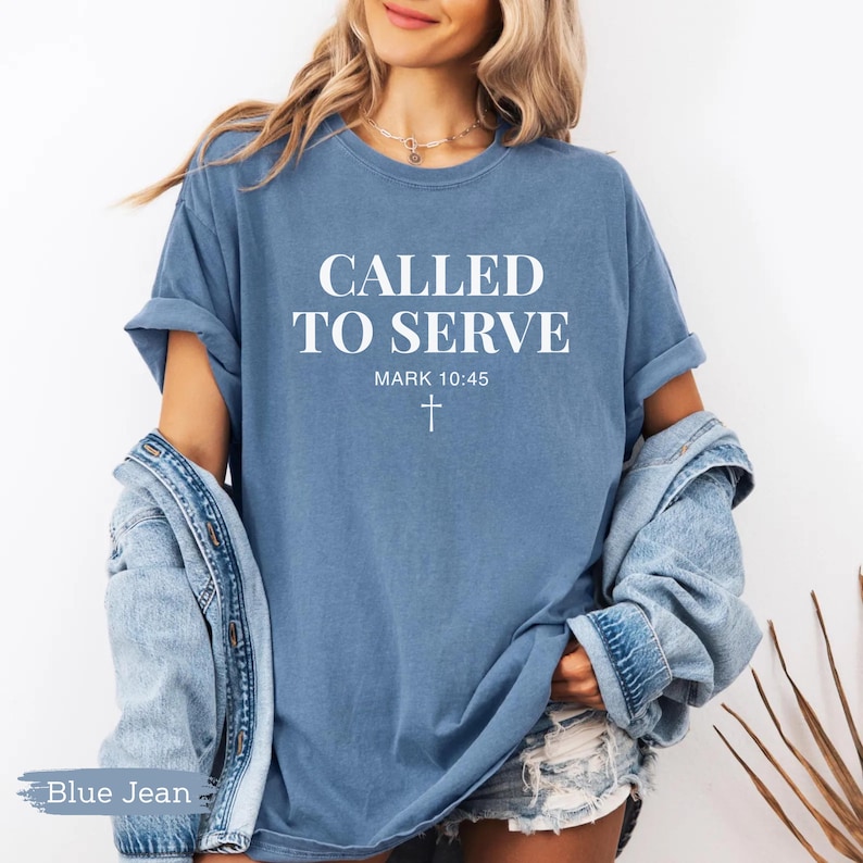 Called To Serve Comfort Colors® Shirt, Bible Verse Tee, Christian Shirt, Faith Based Apparel, Religious Gift, Church Group Tee - Image 2